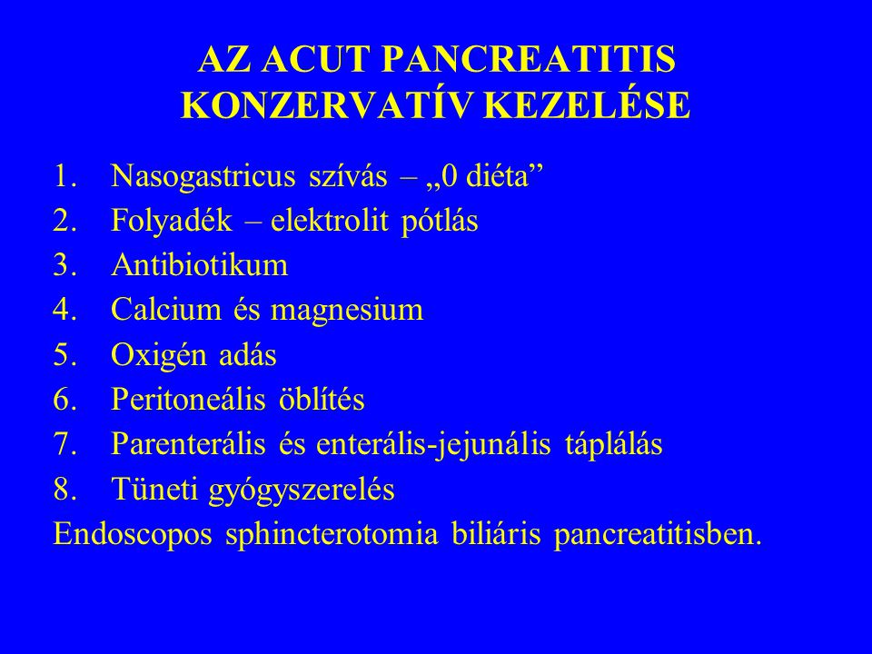 pancreatitis diétája)
